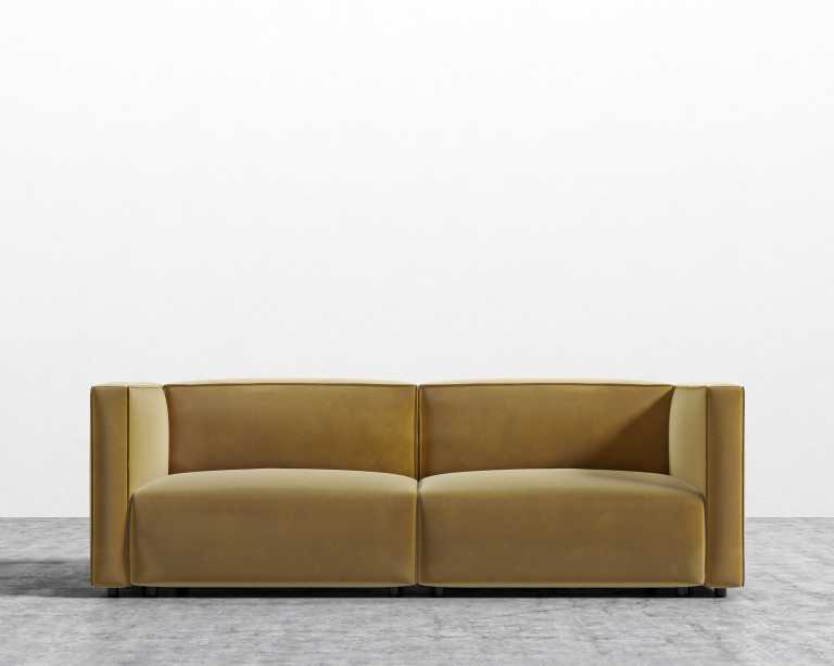 Arya Loveseat - Plush Velvet - Golden Beryl 2022 Arya Loveseat - Plush Velvet - Golden Beryl 2022