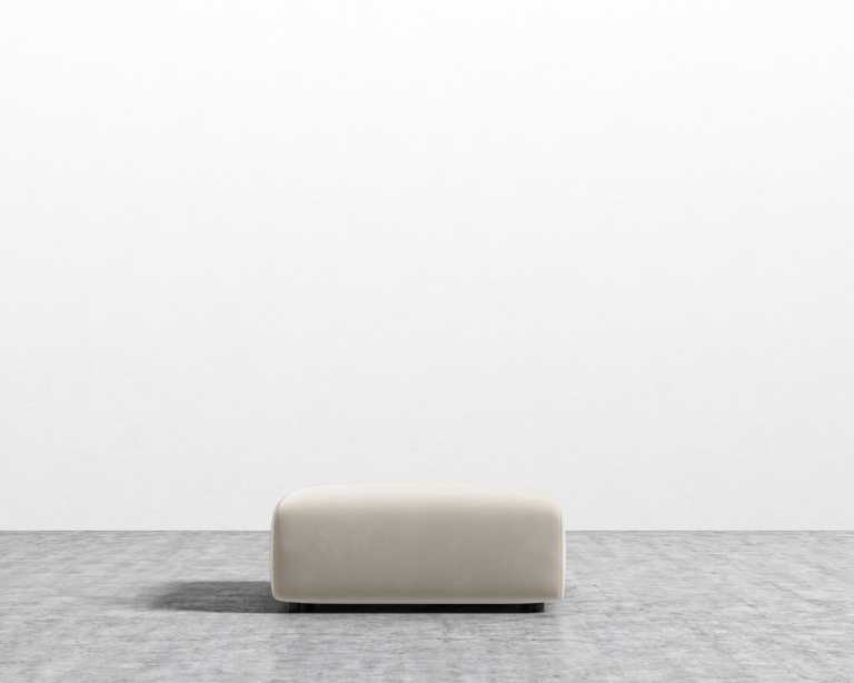 Arya Ottoman - Plush Velvet - Warm Taupe Arya Ottoman - Plush Velvet - Warm Taupe