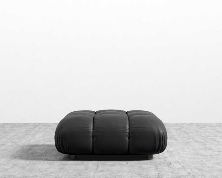 Belia Ottoman - Microfiber Leather - Trento Jet Black Belia Ottoman - Microfiber Leather - Trento Jet Black