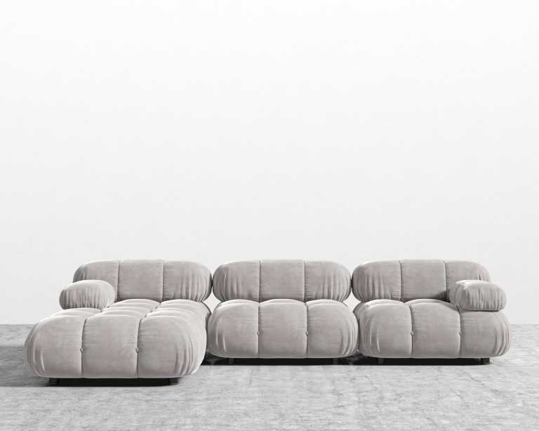 Belia Sectional Sofa - Venice Vegan Suede - Chiffon Belia Sectional Sofa - Venice Vegan Suede - Chiffon