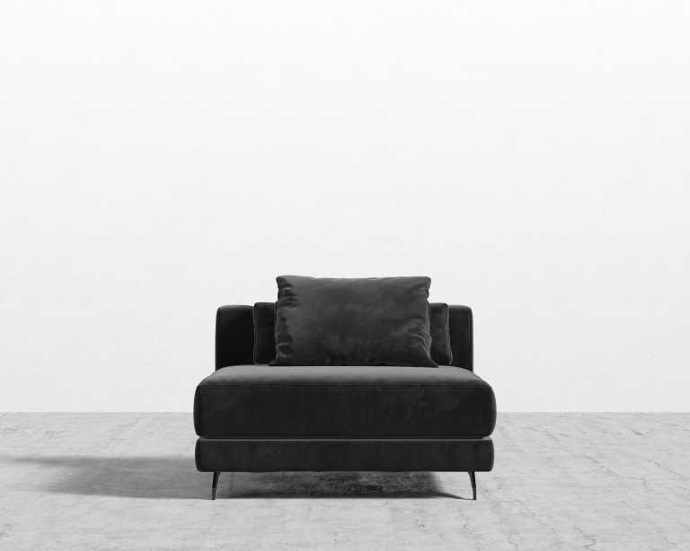 Berlin Armless - Plush Velvet - Black Berlin Armless - Plush Velvet - Black