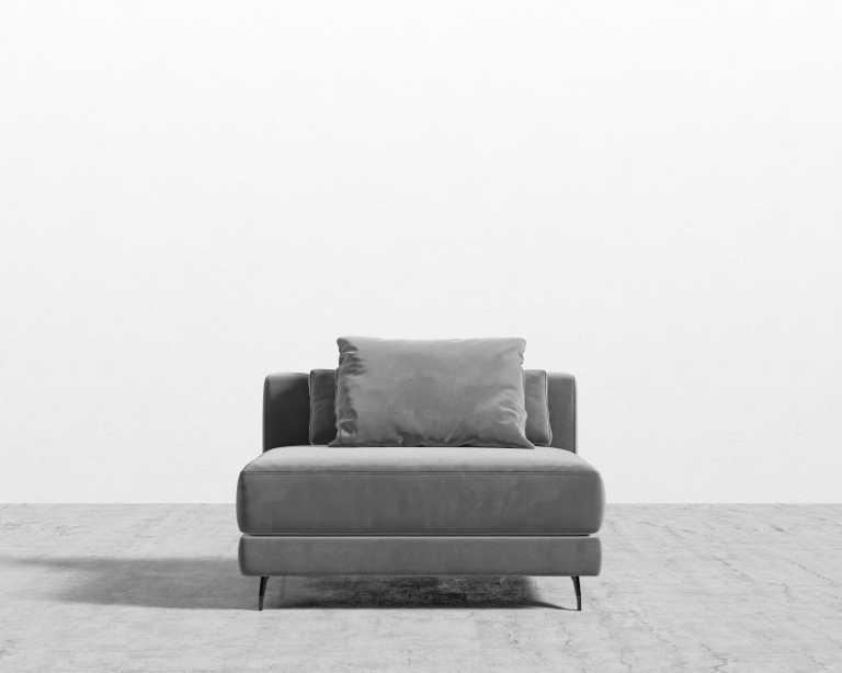 Berlin Armless - Plush Velvet - Glacier Grey 2022 Berlin Armless - Plush Velvet - Glacier Grey 2022