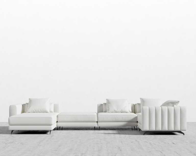Berlin Modular Sectional - Microfiber Leather - Trento Eggshell