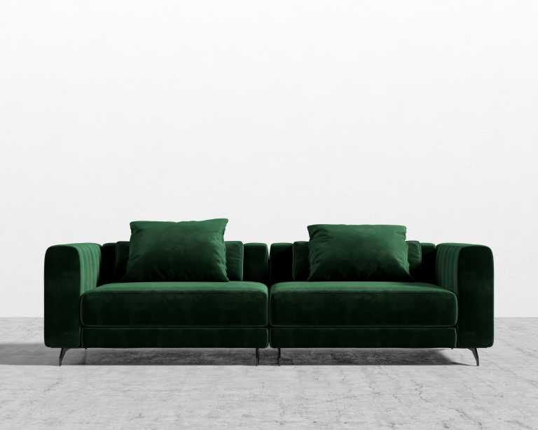 Berlin Sofa - Plush Velvet - Moss