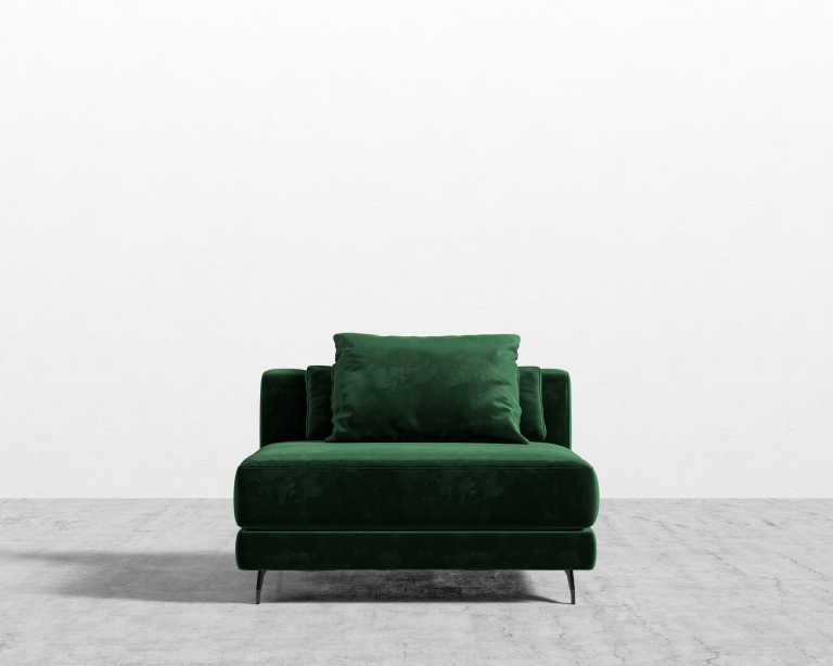 Berlin Armless - Plush Velvet - Moss