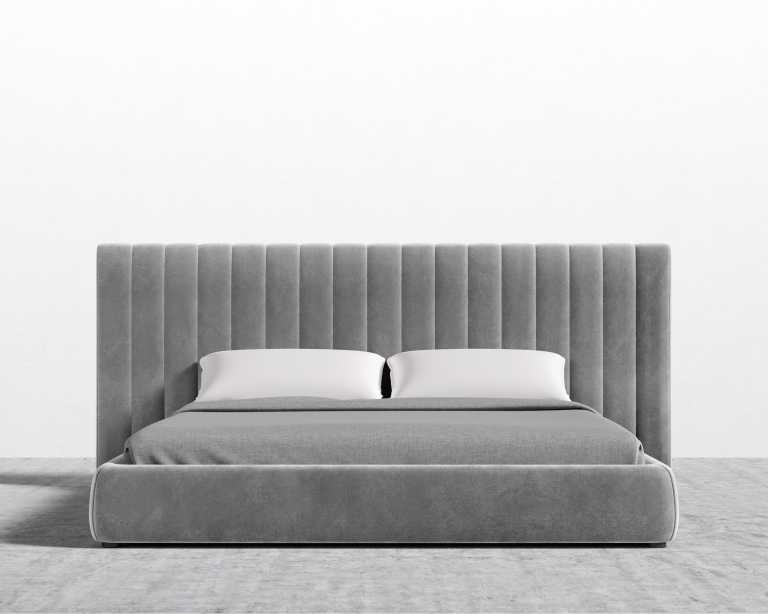 Berlin Bed - Plush Velvet - Glacier Grey Berlin Bed - Plush Velvet - Glacier Grey