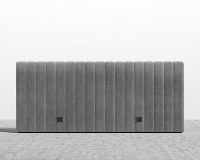 Berlin Headboard - Plush Velvet - Glacier Grey 