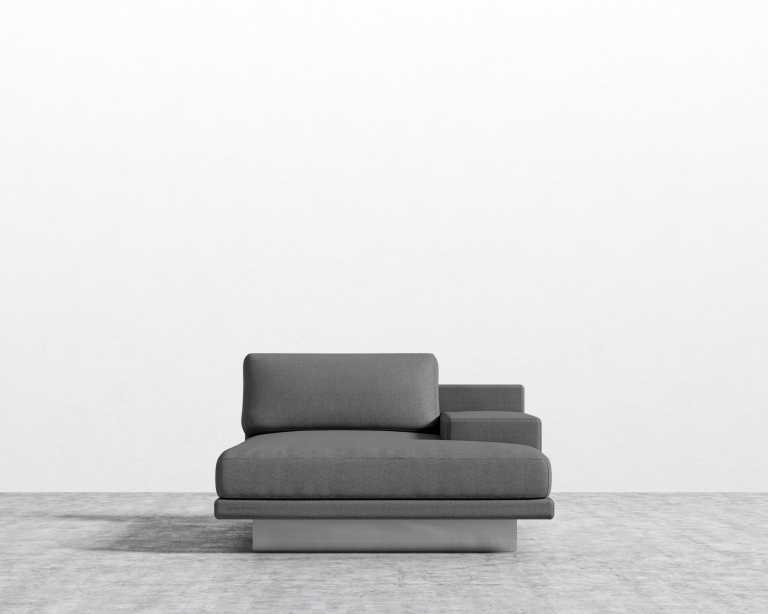 Dresden Right Chaise - Plush Weave - Fin