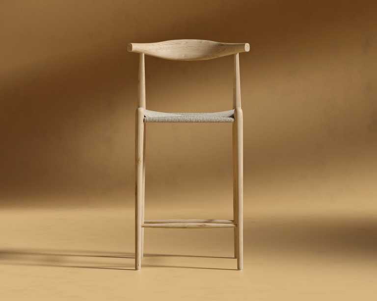 Elbow Counter Stool - Woven - Natural