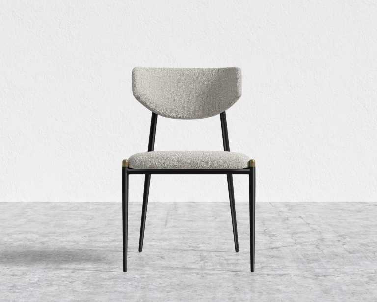 Geno Dining Chair - Chatou Boucle - Pearl - Black Frame Geno Dining Chair - Chatou Boucle - Pearl - Black Frame