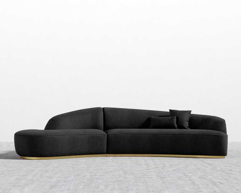 Grand Curved Sectional - Chatou Boucle - Caviar Grand Curved Sectional - Chatou Boucle - Caviar