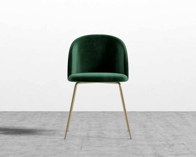 Iris Chair - Plush Velvet Moss - Brass Base Iris Chair - Plush Velvet Moss - Brass Base