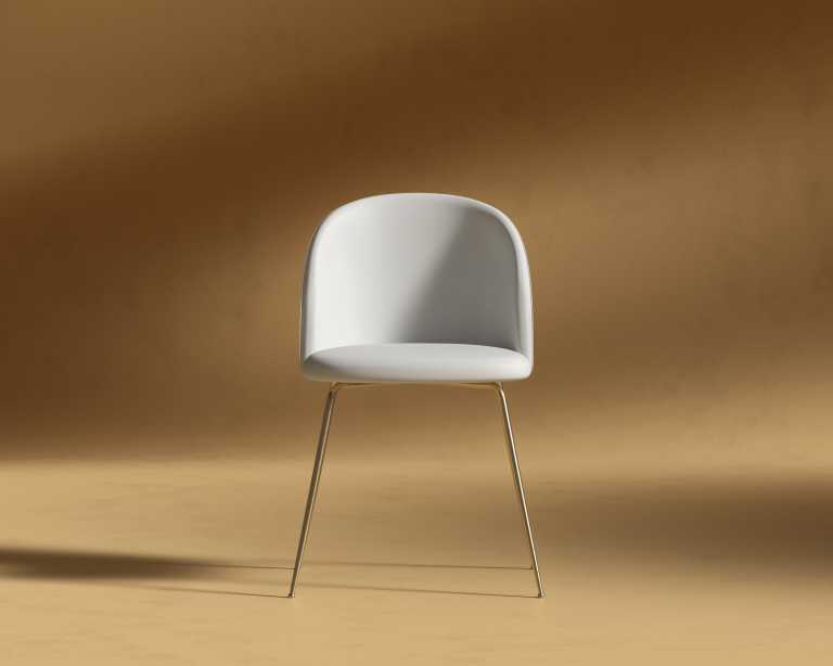 Iris_Chair_Microfiber_Leather_Trento_Eggshell - Brass