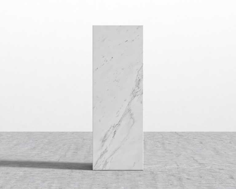 Liza Pedestal - White Carrara Marble