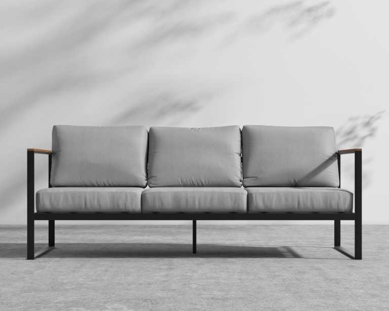 Louis Outdoor Sofa - Encino - Black Frame