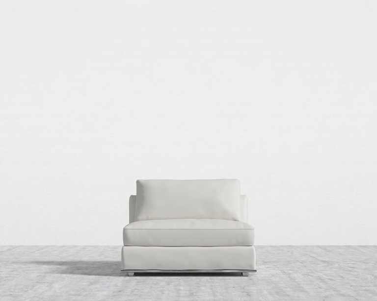 Milo 1 Seater - Armless - Trento Microfiber Leather - Trento Eggshell