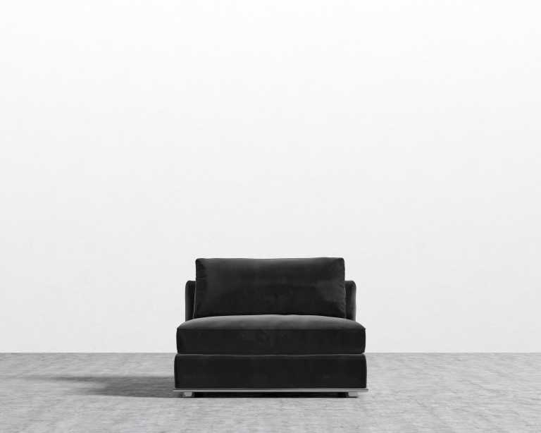 Milo 1 Seater - Armless - Venice Vegan Suede - Black Milo 1 Seater - Armless - Venice Vegan Suede - Black