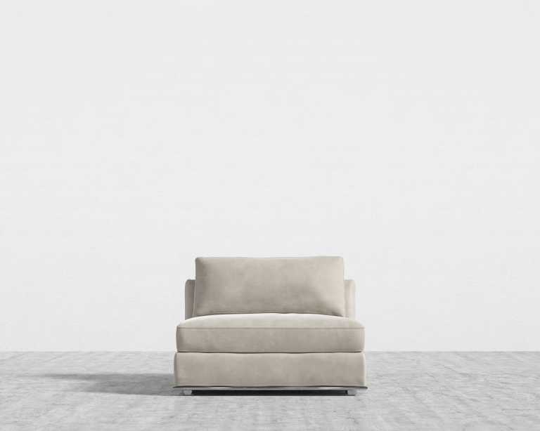 Milo 1 Seater - Armless - Venice Vegan Suede - Latte