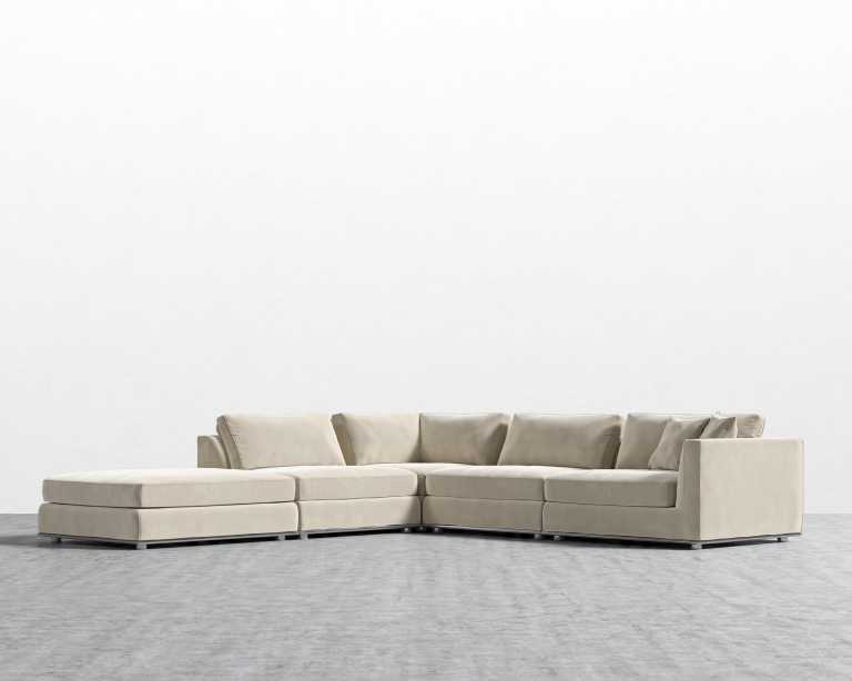 Milo Corner Sectional - Signature Plush Velvet - Warm Taupe Milo Corner Sectional - Signature Plush Velvet - Warm Taupe
