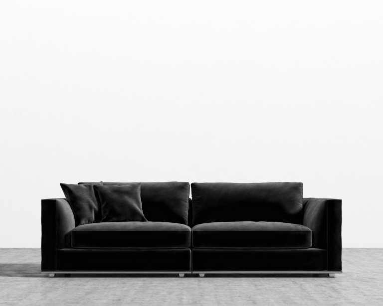 Milo Sofa - Vintage Velvet - Black