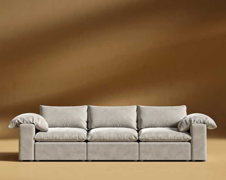 Nuvo_3-Seater_Venice_Vegan_Suede - Latte