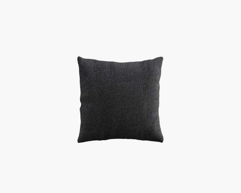Square Throw Pillow 18 - Chatou Boucle - Caviar