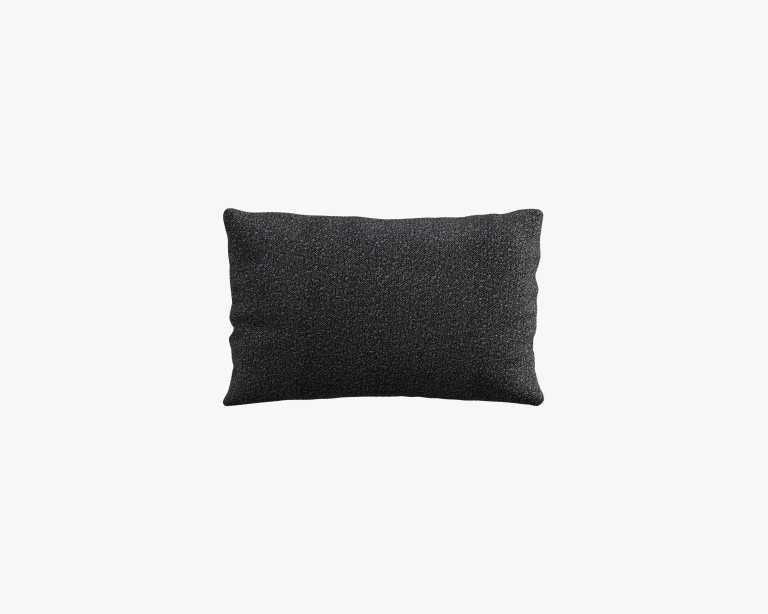 Rectangular Throw Pillow - Chatou Boucle - Caviar Rectangular Throw Pillow - Chatou Boucle - Caviar