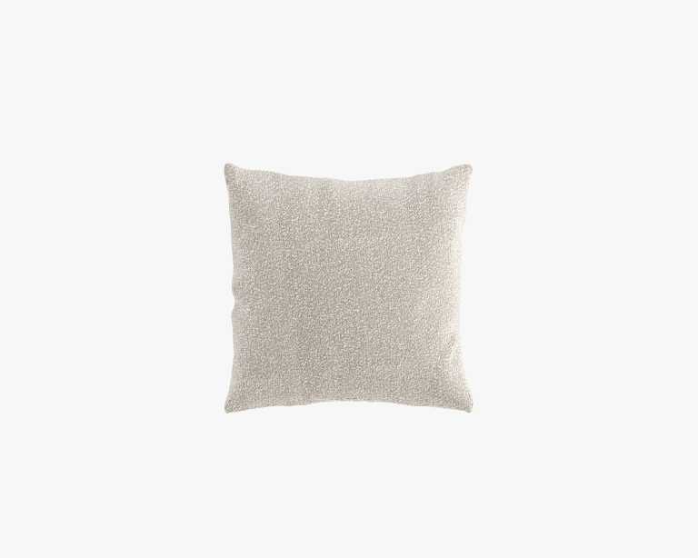 Square Throw Pillow 18 - Chatou Boucle - Pearl Square Throw Pillow 18 - Chatou Boucle - Pearl