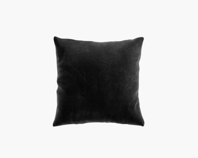 Large Throw Pillow - Plush Velvet - Black 2022 Large Throw Pillow - Plush Velvet - Black 2022