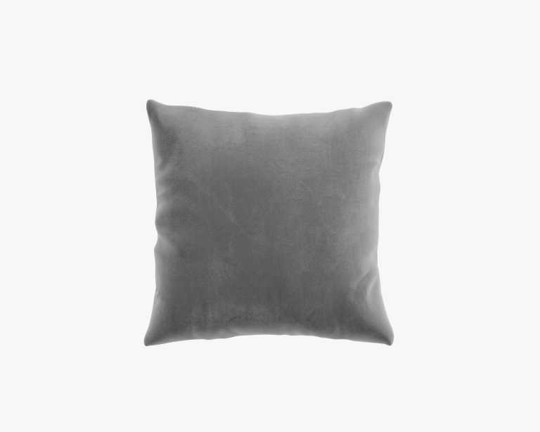Large Throw Pillow - Plush Velvet - Glacier Grey 2022 Large Throw Pillow - Plush Velvet - Glacier Grey 2022