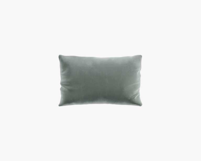 Rectangular Throw Pillow - Plush Velvet - Moonstone