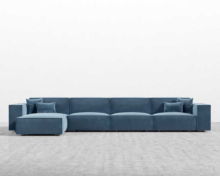Porter Extended Sectional - Plush Velvet - Solstice