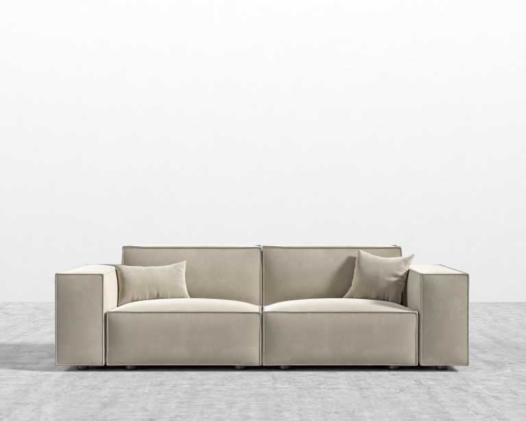 Porter Sofa - Plush Velvet - Warm Taupe 