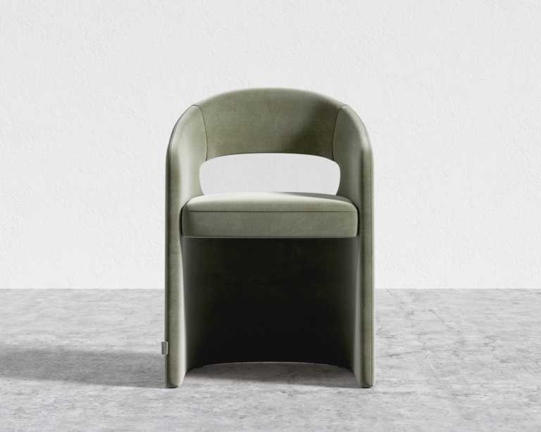 Rhea Dining Chair - Cotton Velvet - Verdant Rhea Dining Chair - Cotton Velvet - Verdant