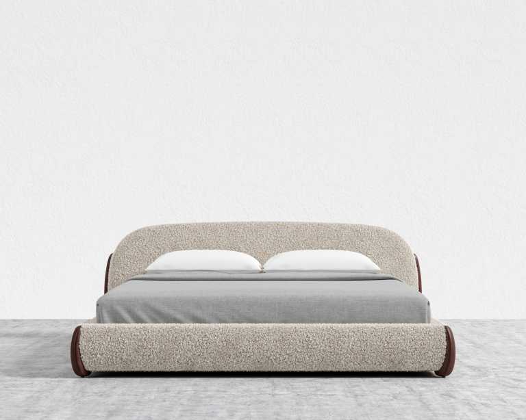 Sarina Bed_Modern_Shearling_Almond