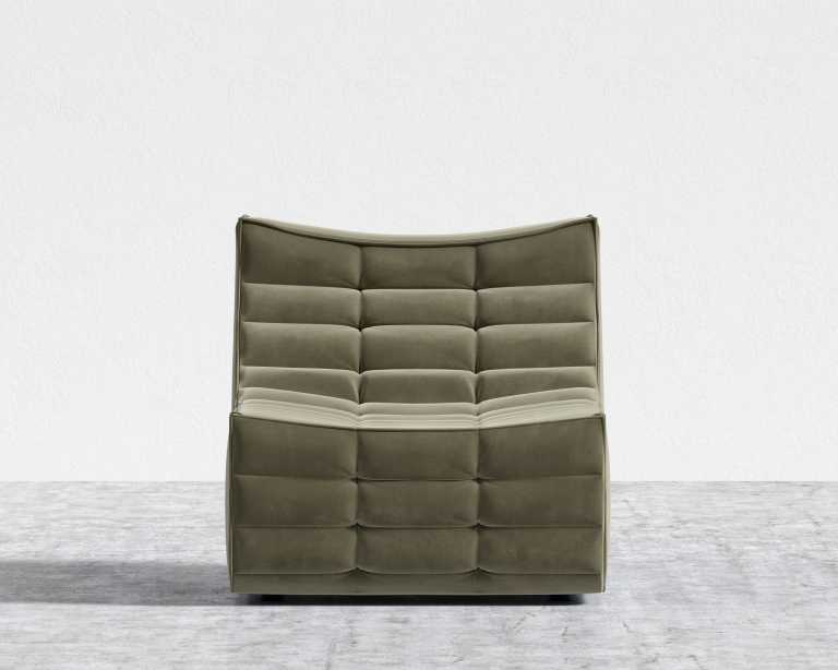 Tanner Armless - Signature Plush Velvet - Olive Green Tanner Armless - Signature Plush Velvet - Olive Green