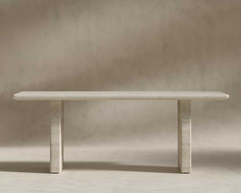 Tiberius Table - White Travertine