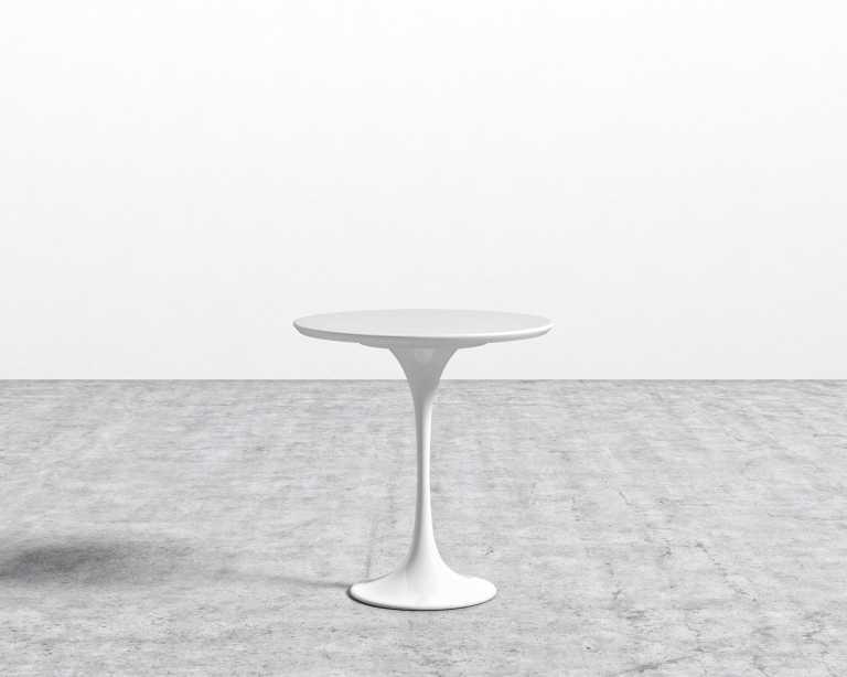 Tulip Side Table Reion Rove, Modern White Lacquer Side Table