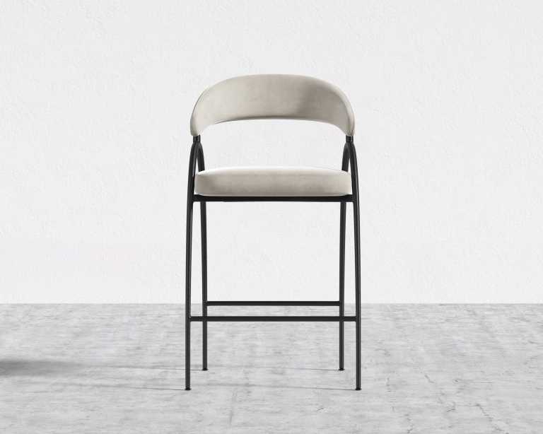 Uma Counter Stool - Plush Velvet - Latte Uma Counter Stool - Plush Velvet - Latte