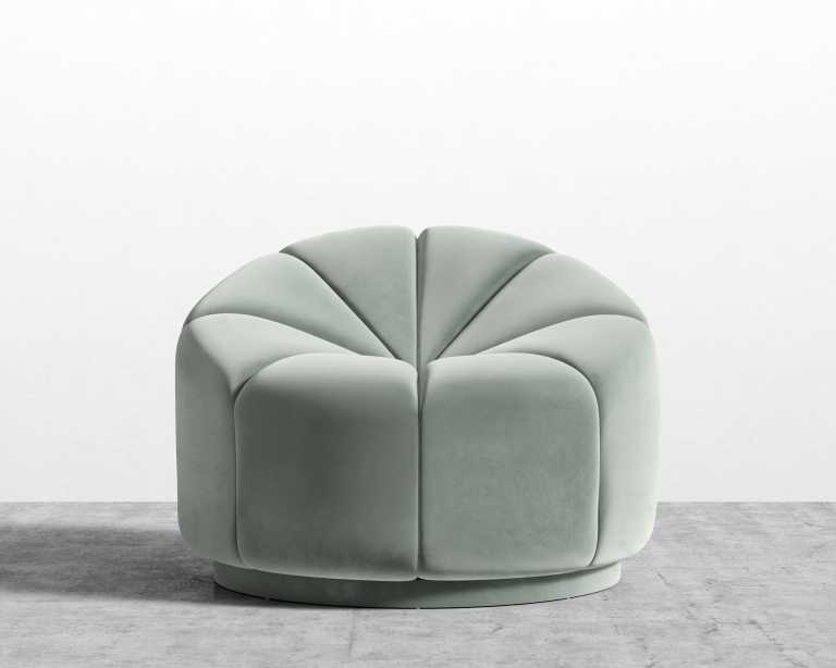 Vonn Lounge Chair - Plush Velvet - Moonstone