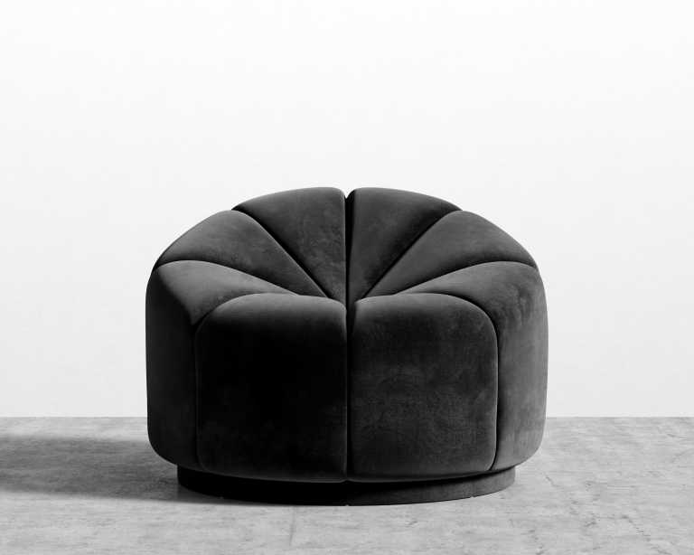 Vonn Lounge Chair - Plush Velvet - Black2022 Vonn Lounge Chair - Plush Velvet - Black2022