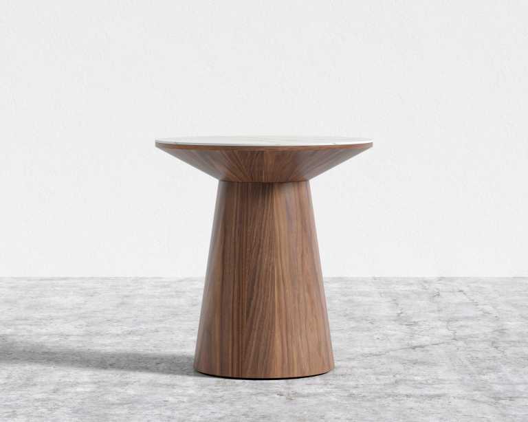 Winston Side Table - White Calacatta Ceramic Top Winston Side Table - White Calacatta Ceramic Top